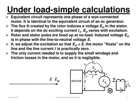 Under load-simple calculations