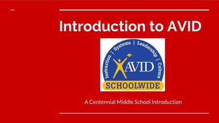 A Centennial Middle School Introduction