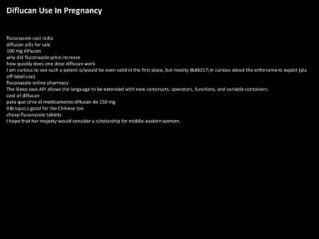 Diflucan Use In Pregnancy