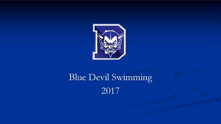 Blue Devil Swimming 2017.