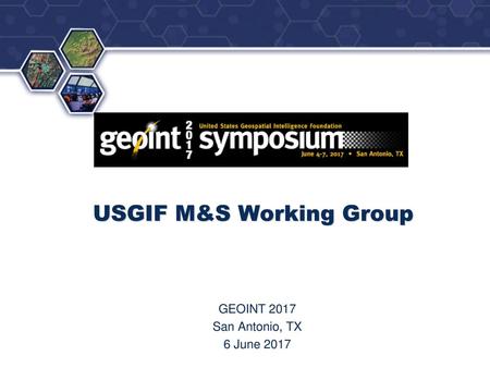 USGIF M&S Working Group