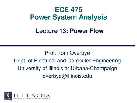 ECE 476 Power System Analysis