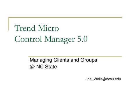 Trend Micro Control Manager 5.0