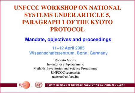 11–12 April 2005 Wissenschaftszentrum, Bonn, Germany