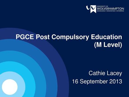 PGCE Post Compulsory Education (M Level)