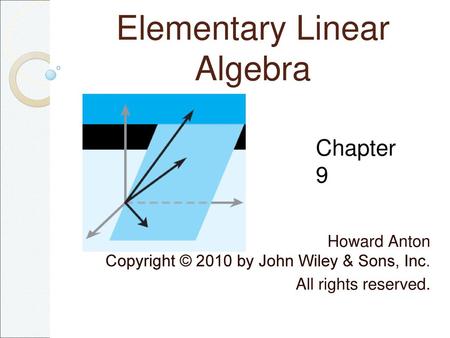 Elementary Linear Algebra