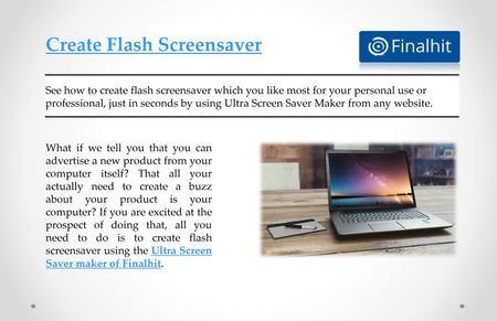 Create Flash Screensaver