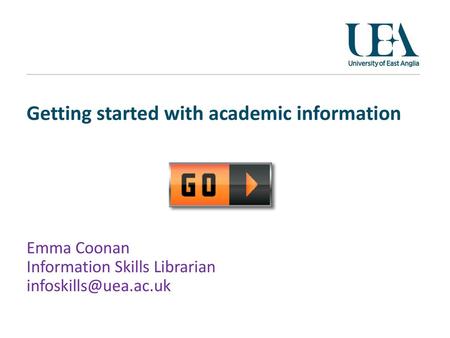 Getting started with academic information