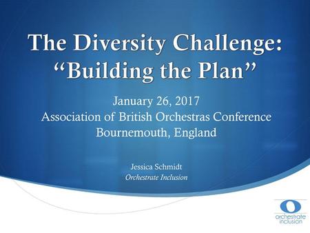 The Diversity Challenge: “Building the Plan”