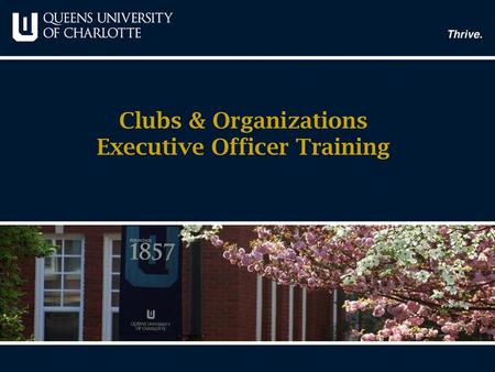 Clubs & Organizations Executive Officer Training