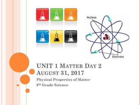 Physical Properties of Matter 8th Grade Science