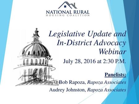 Legislative Update and In-District Advocacy Webinar