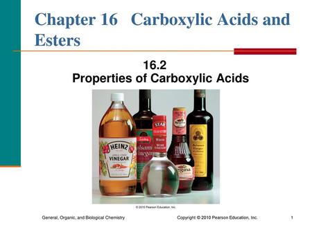 Chapter 16 Carboxylic Acids and Esters