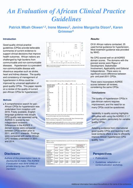 An Evaluation of African Clinical Practice Guidelines