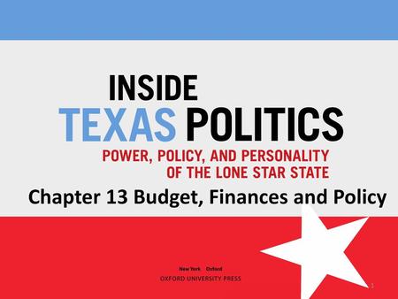 Chapter 13 Budget, Finances and Policy