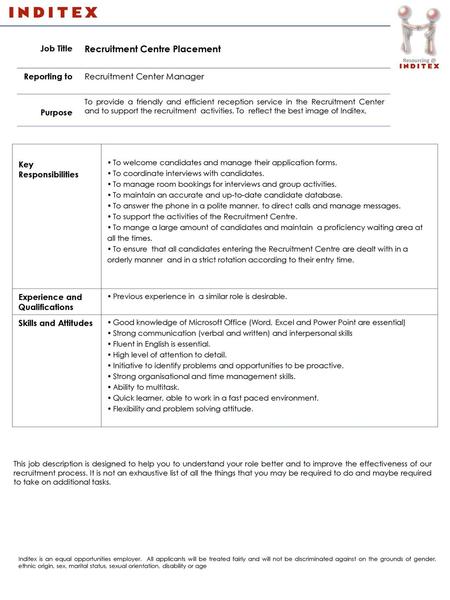 Recruitment Centre Placement