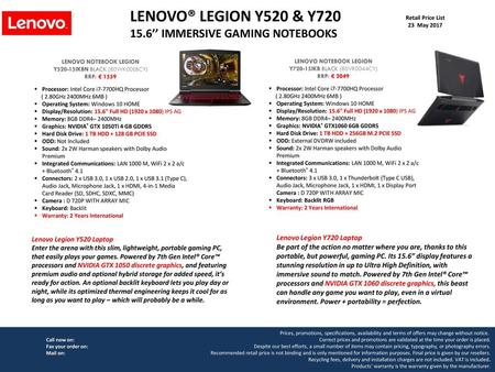 LENOVO NOTEBOOK LEGION LENOVO NOTEBOOK LEGION