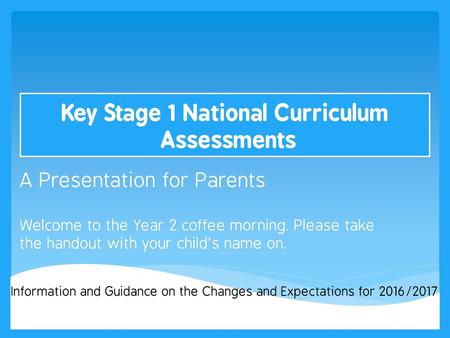 Key Stage 1 National Curriculum