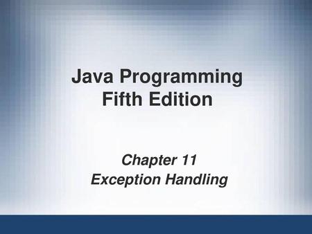 Java Programming Fifth Edition