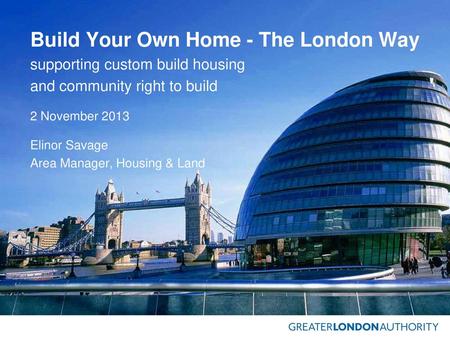 Build Your Own Home - The London Way