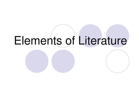 Elements of Literature