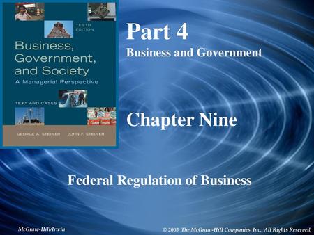 Federal Regulation of Business