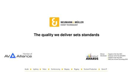 The quality we deliver sets standards