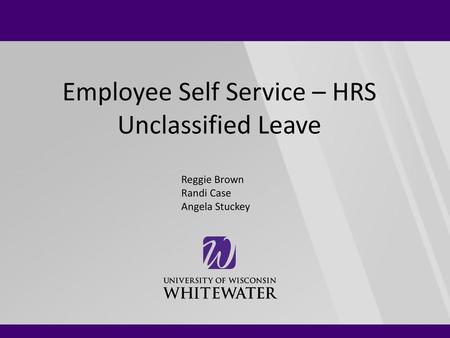 Employee Self Service – HRS Unclassified Leave