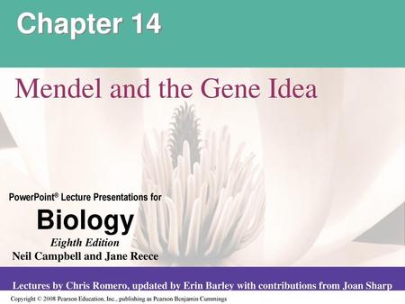 Mendel and the Gene Idea