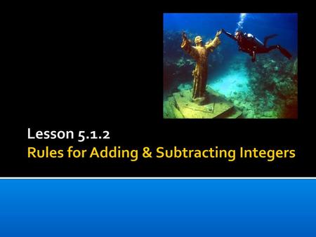 Lesson Rules for Adding & Subtracting Integers