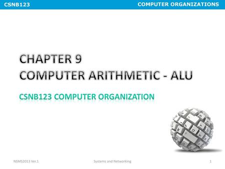 CHAPTER 9 COMPUTER ARITHMETIC - ALU