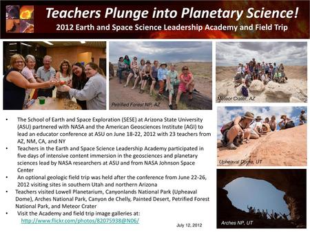 Teachers Plunge into Planetary Science