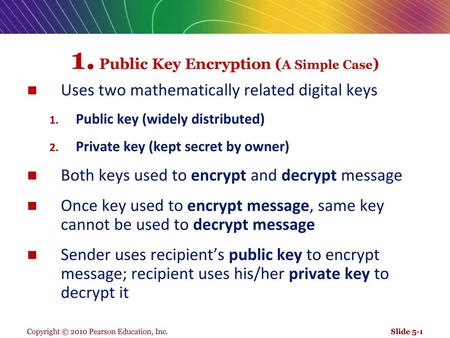 1. Public Key Encryption (A Simple Case)