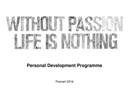 Personal Development Programme