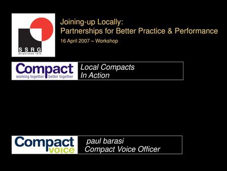 Partnerships for Better Practice & Performance