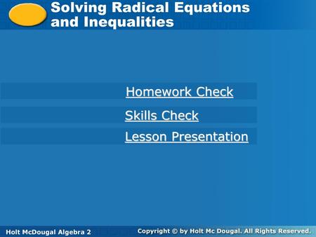 Solving Radical Equations and Inequalities