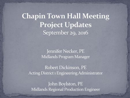 Chapin Town Hall Meeting