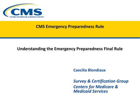 CMS Emergency Preparedness Rule