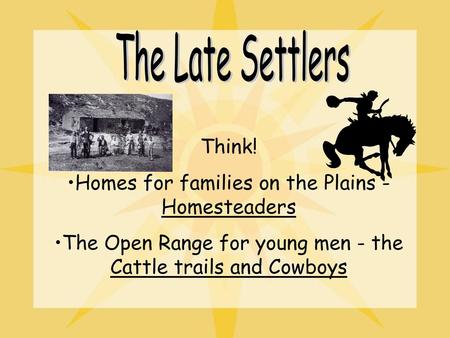 The Late Settlers Think!