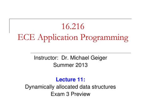 ECE Application Programming