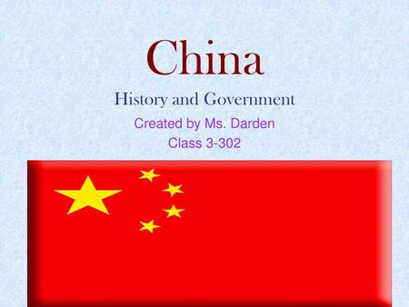 China History and Government