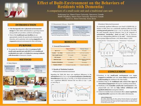 Effect of Built-Environment on the Behaviors of