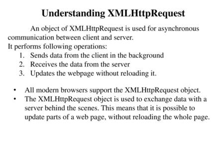 Understanding XMLHttpRequest