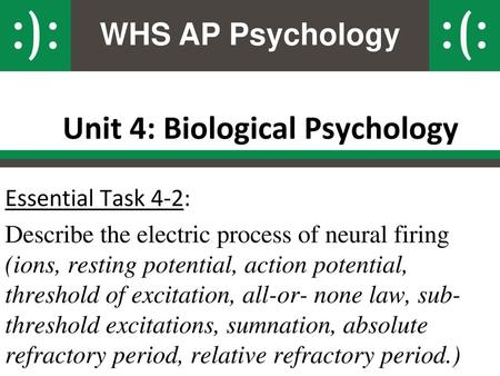 Unit 4: Biological Psychology