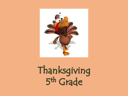 Thanksgiving 5th Grade.