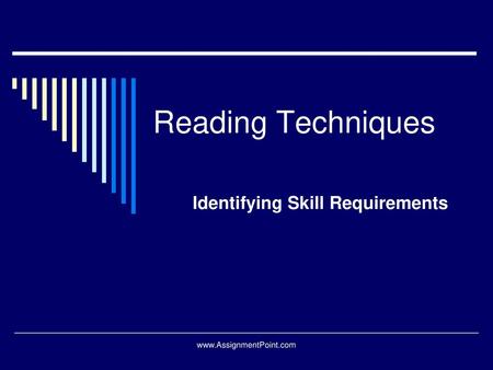 Identifying Skill Requirements