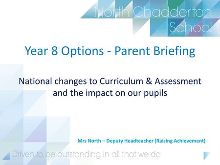 Year 8 Options - Parent Briefing