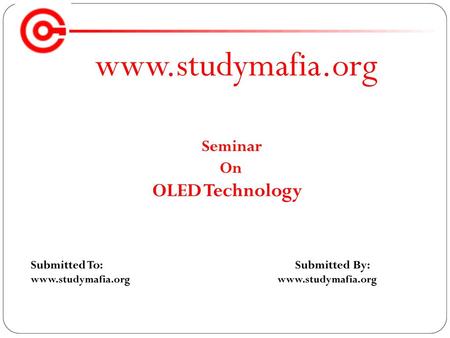 Seminar OLED Technology On