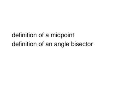 definition of a midpoint