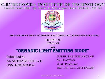 “ORGANIC LIGHT EMITTING DIODE